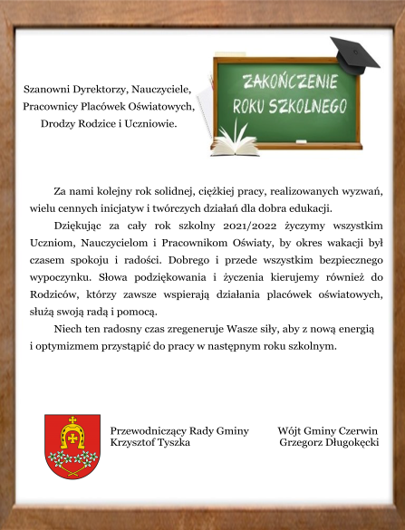 zakończenie roku szkolnego