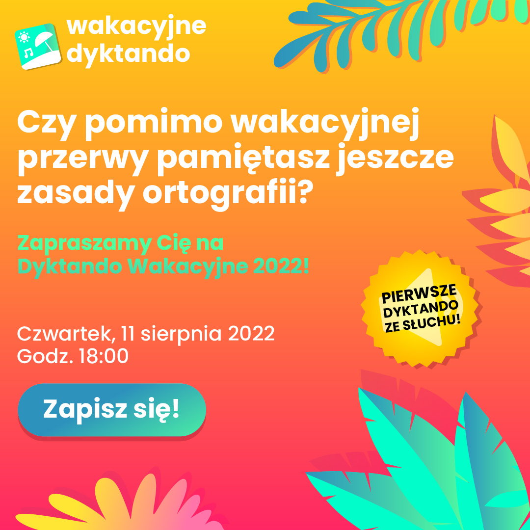 Banery Wakacyjne dyktando 1080x1080