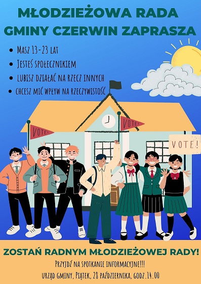 small Cream Green Illustration Simple International Youth Day Poster