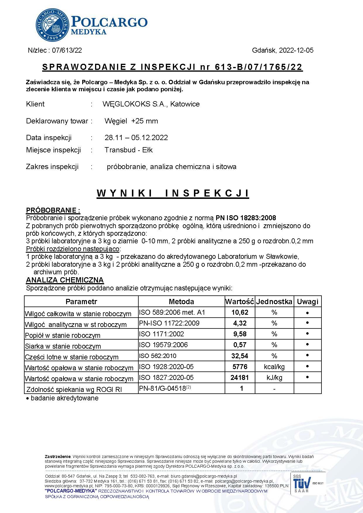 Certyfikat Transud 25 05.12.2022 Strona 1