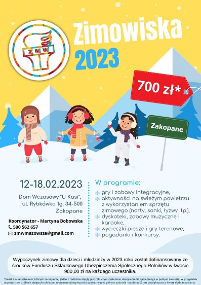 zimowiska 2023 plakat mały